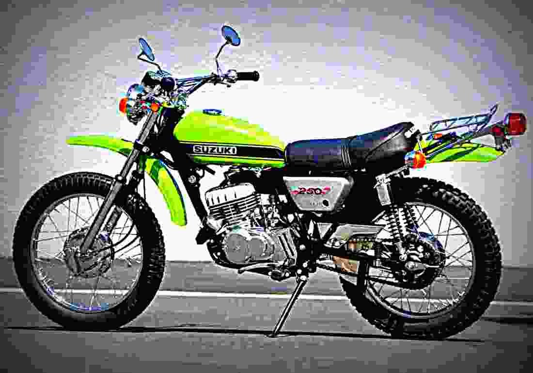 Suzuki TS 250 1977 5 motorbike A4 Photo Print