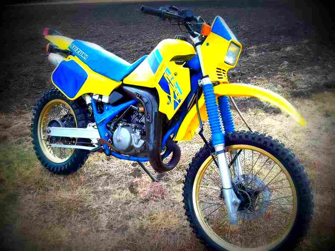 Suzuki TS 250 X 1987 3 motorbike A4 Photo Print