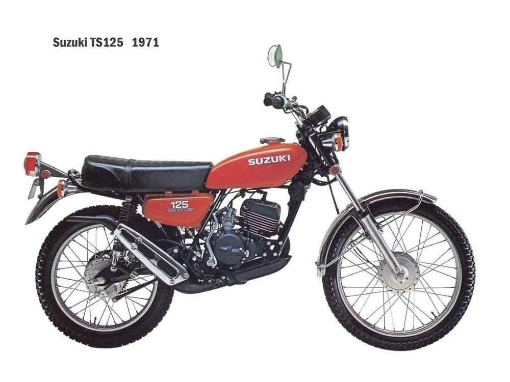 Suzuki TS125 1971 motorbike A4 Photo Print