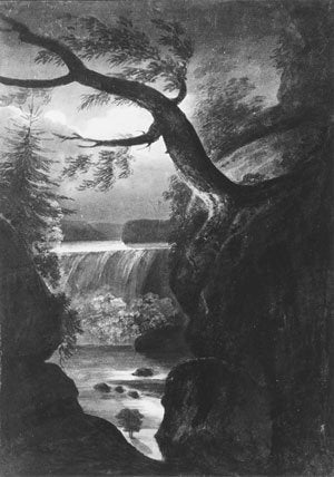 Svinin Pavel Petrovich Niagara Falls Canadian Side By Moonlight A4 Photo Print