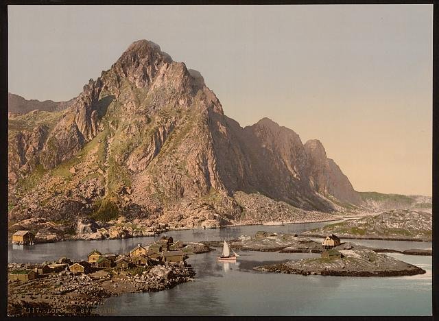 Svolvaer Lofoten Vintage A4 Photo Print