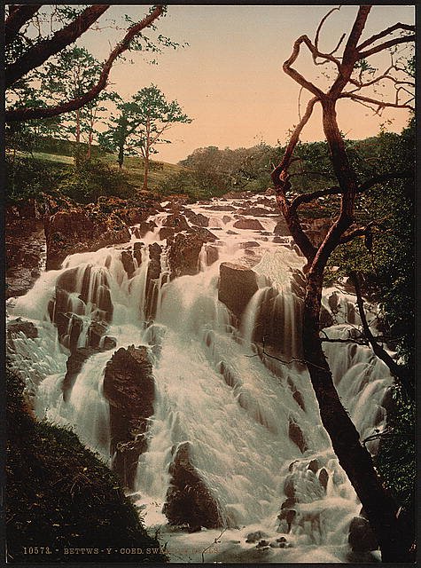 Swallow Falls I Fairy Glen Bettws y Coed Vintage A4 Photo Print