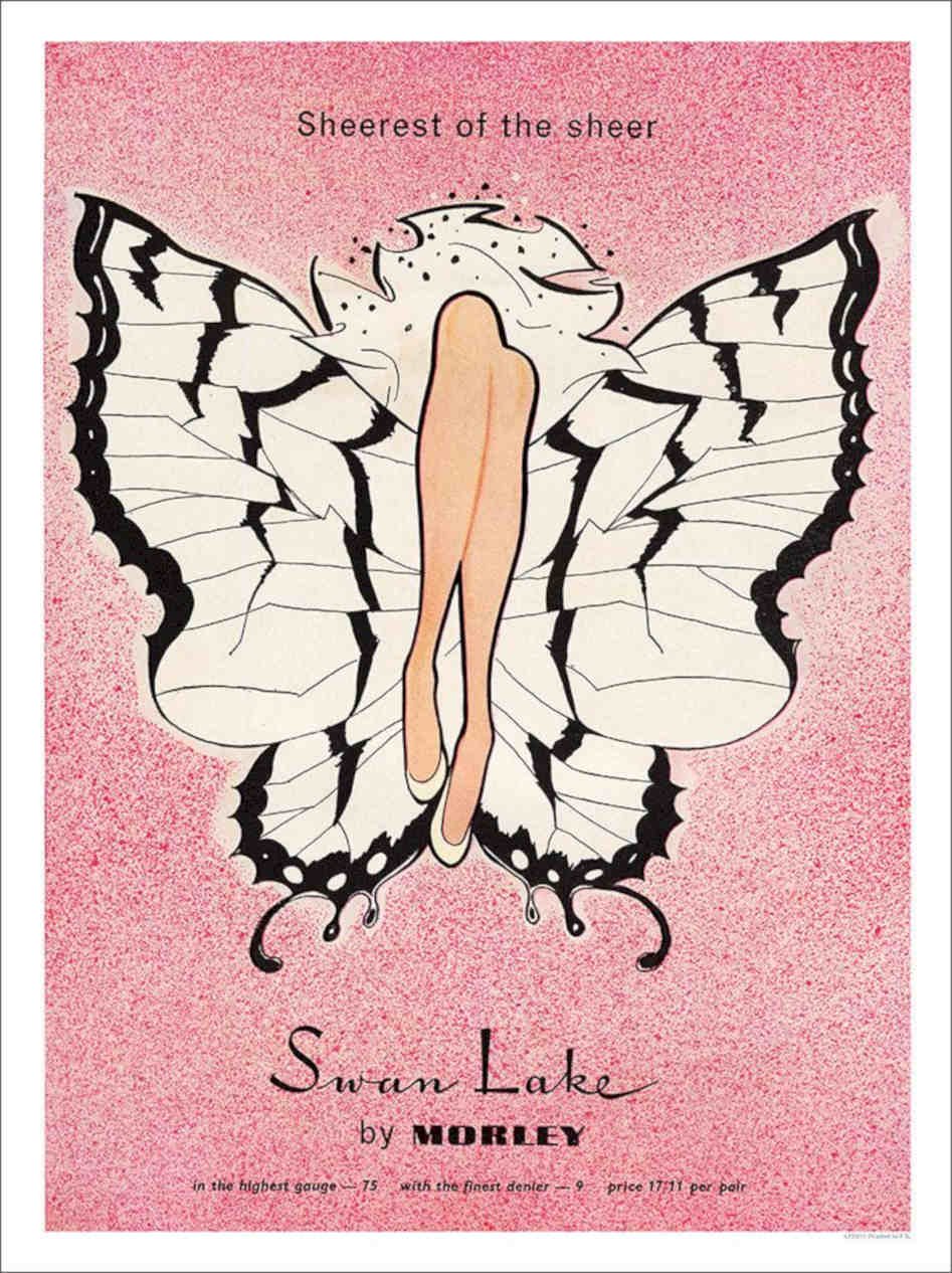 Swan Lake Stockings Vintage Retro Advert Poster A4 Photo Print