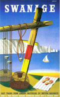 Swanage Trains Coast Vintage Retro Advert Poster A4 Photo Print