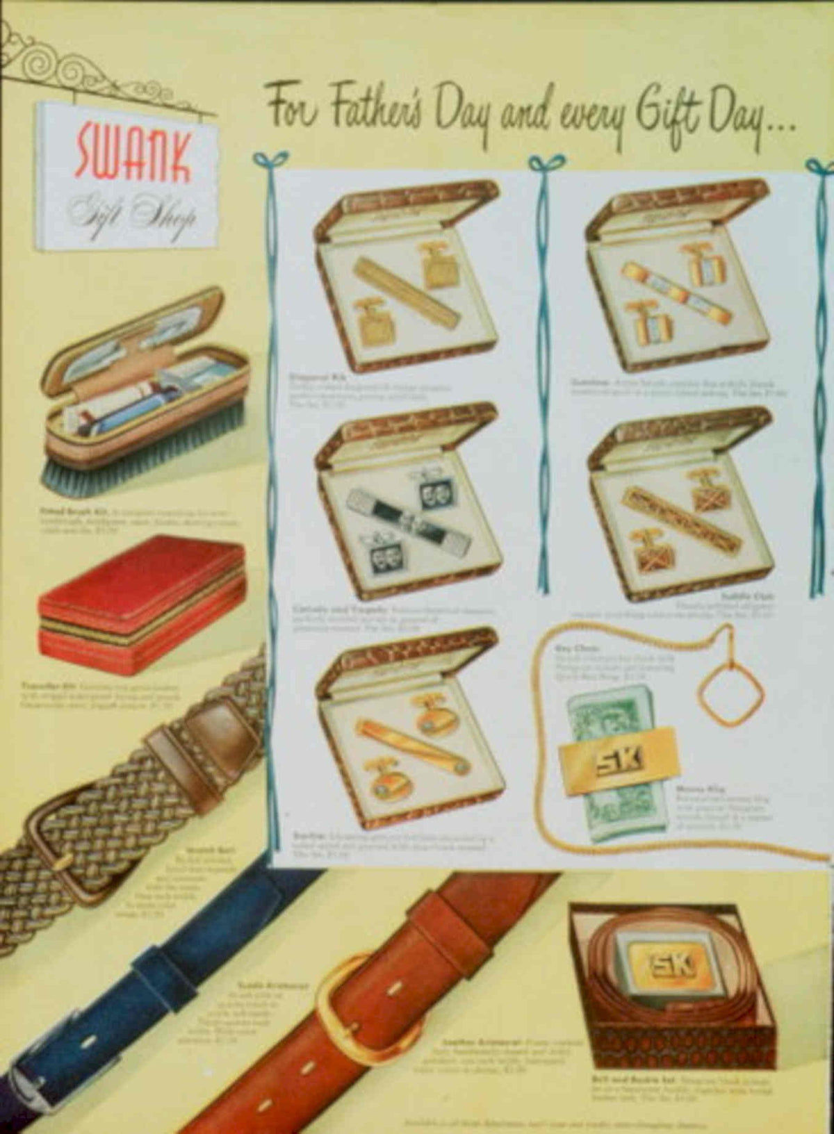 Swank Gifts Father 1950s Vintage Retro Advert Poster