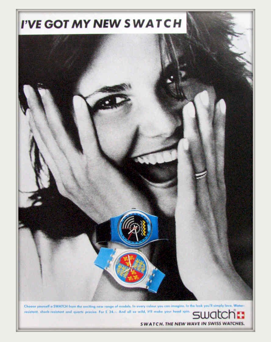 Swatch Ad Vintage Retro Advert Poster A4 Photo Print