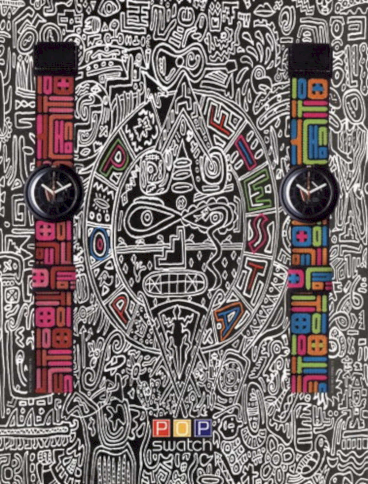 Swatch Pop Watches 1980s Vintage Retro Advert