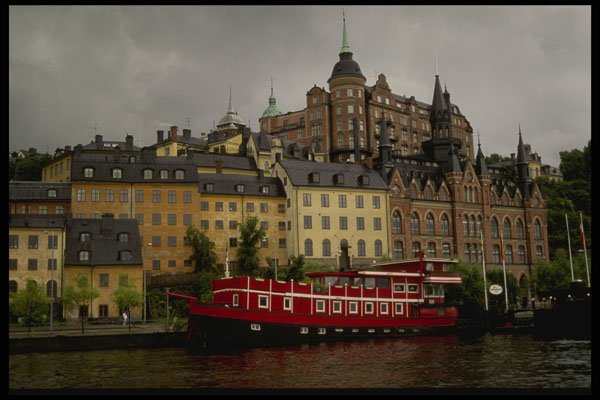 Sweden 201023 Floating Restaurant Docked Near Stockholm's Old Town A4 Photo Print