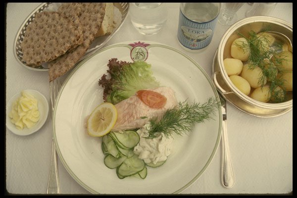 Sweden 201036 Salmon And Typical Swedish Dishes A4 Photo Print