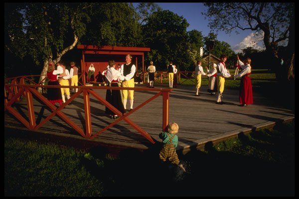 Sweden 201067 Traditional Swedish Folk Dance, Skansen Museum A4 Photo Print