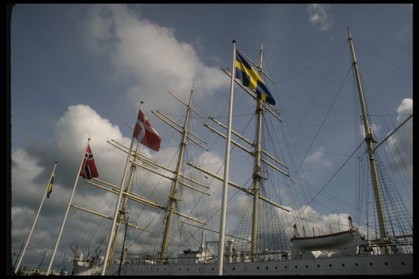 Sweden 201093 Classic Sailing Ship, Gothenberg, Sweden A4 Photo Print