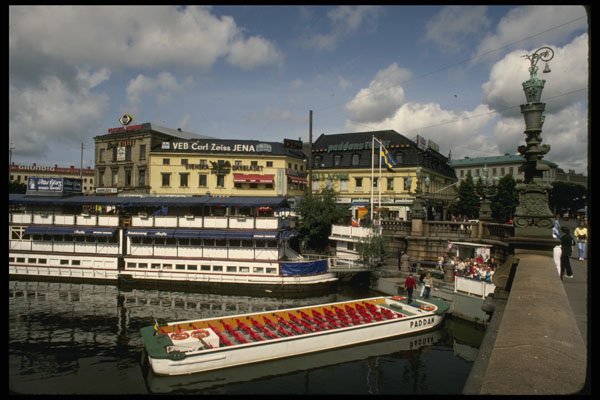 Sweden 201095 Gothenberg Sightseeing Boats Follow A Network Of Canals A4 Photo Print