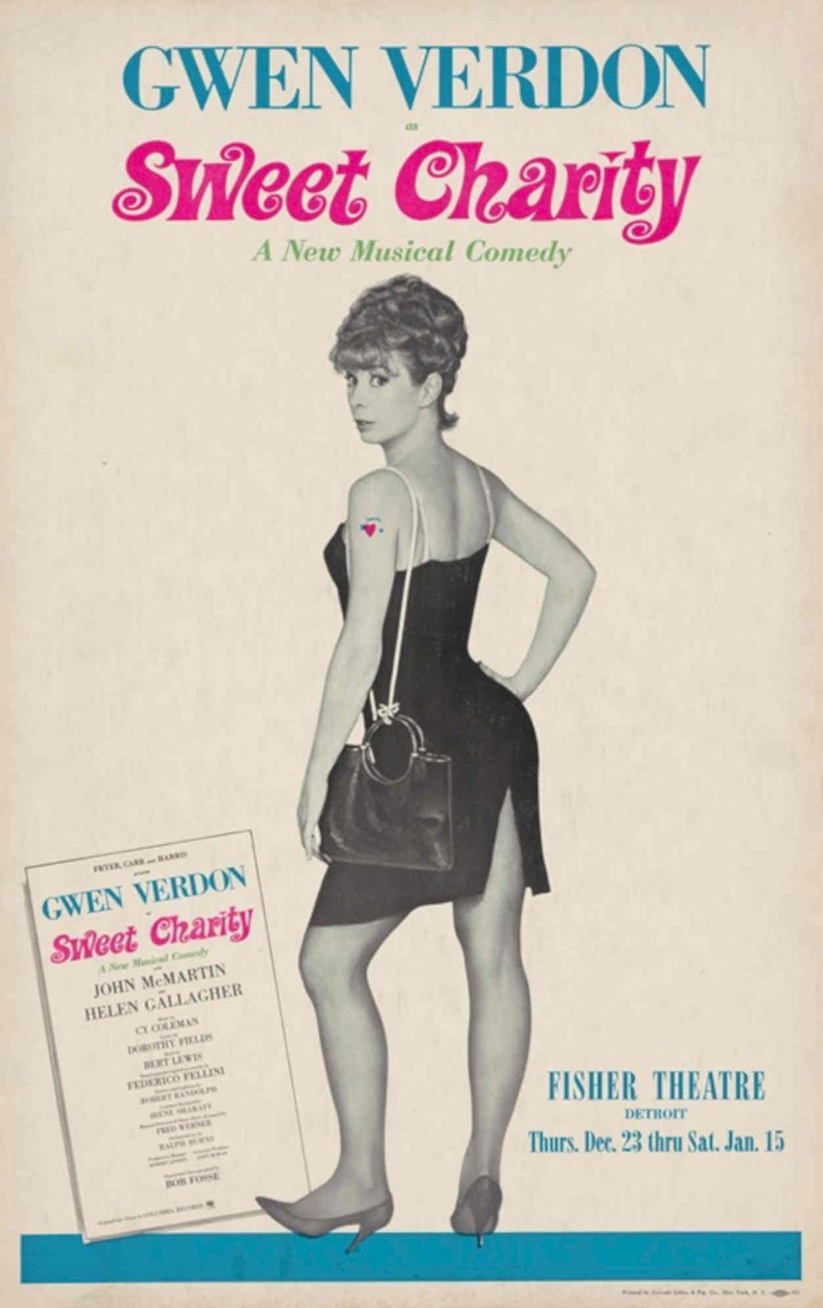 Sweet Charity VerdonThearte Vintage Retro Advert Poster