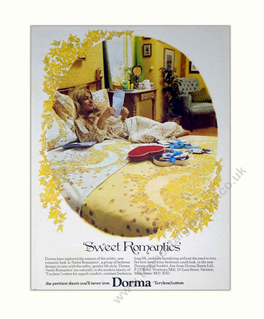 Sweet Romantics Sheets Vintage Retro Advert Poster A4 Photo Print