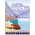 Swiss Bundesbahnen Railway Vintage Retro Advert Poster A4 Photo Print