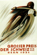 Swiss Grand Prix 1930s Vintage Retro Advert Poster