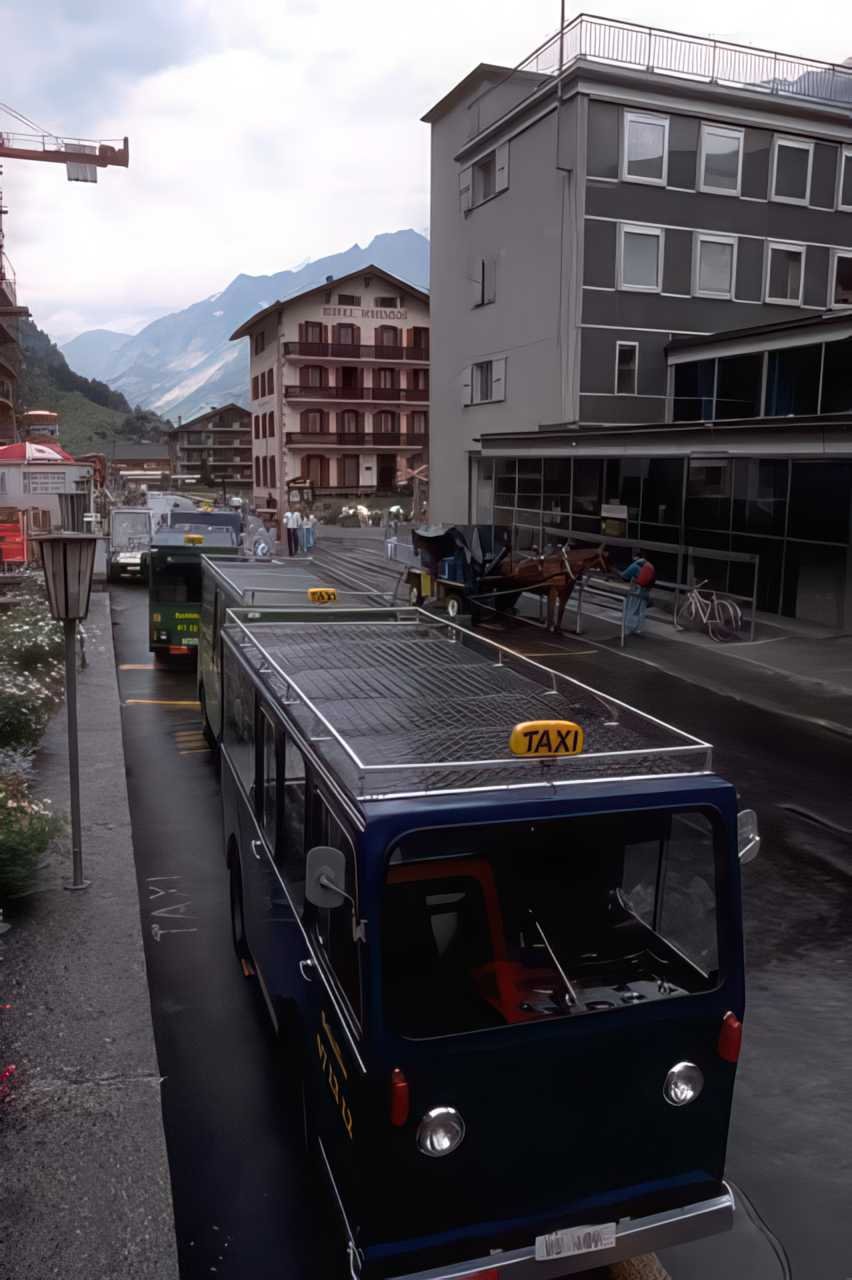 Swiss Trolley Taxi A4 Photo Print
