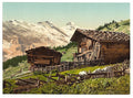 Swiss dwelling Murren Bernese Oberland Vintage A4 Photo Print