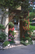 Switzerland Cottage Flowers Hotel A4 Photo Print