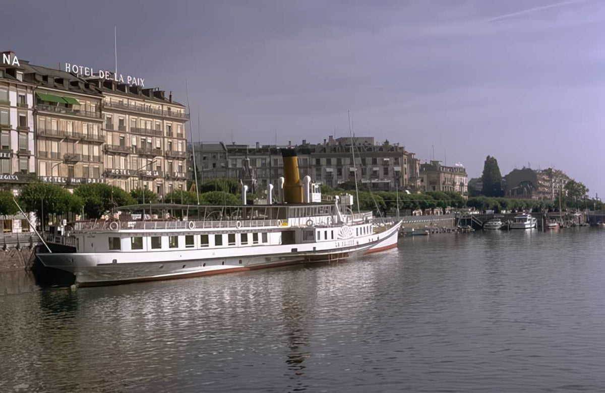 Switzerland Lake Geneva Cruise A4 Photo Print