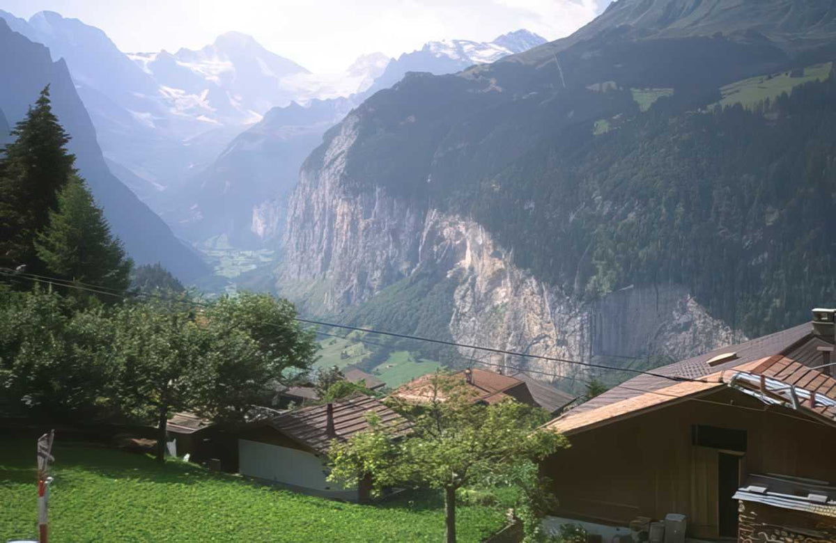 Switzerland Lauterbrunnen Valley Landscape A4 Photo Print