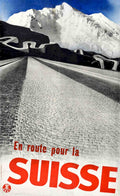 Switzerland Route Mountains Vintage Retro Advert Poster A4 Photo Print