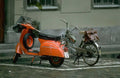 Switzerland Vintage Scooters Luxembourg A4 Photo Print
