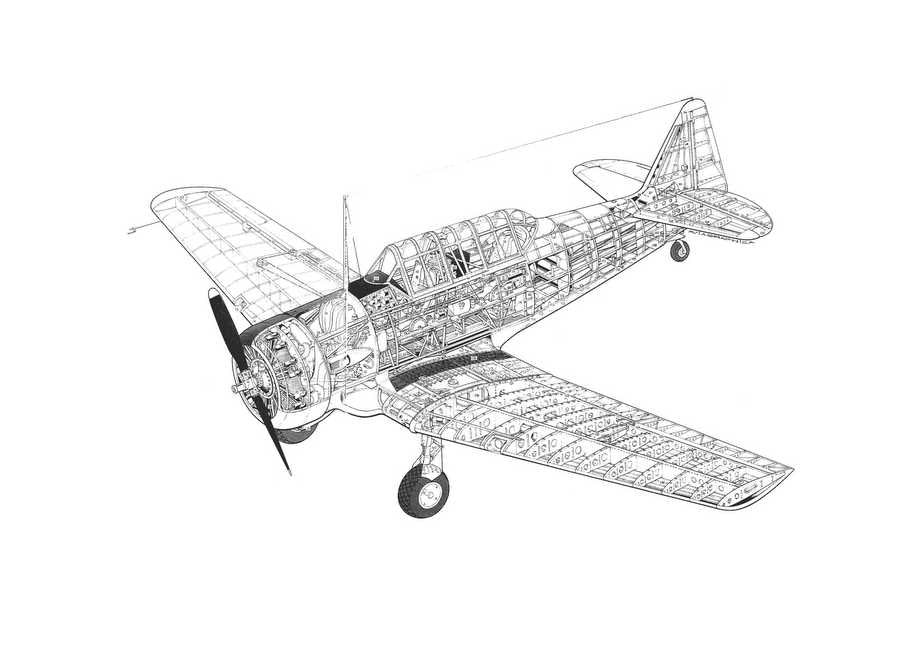 T 6 Texan cutaway A4 Photo Print