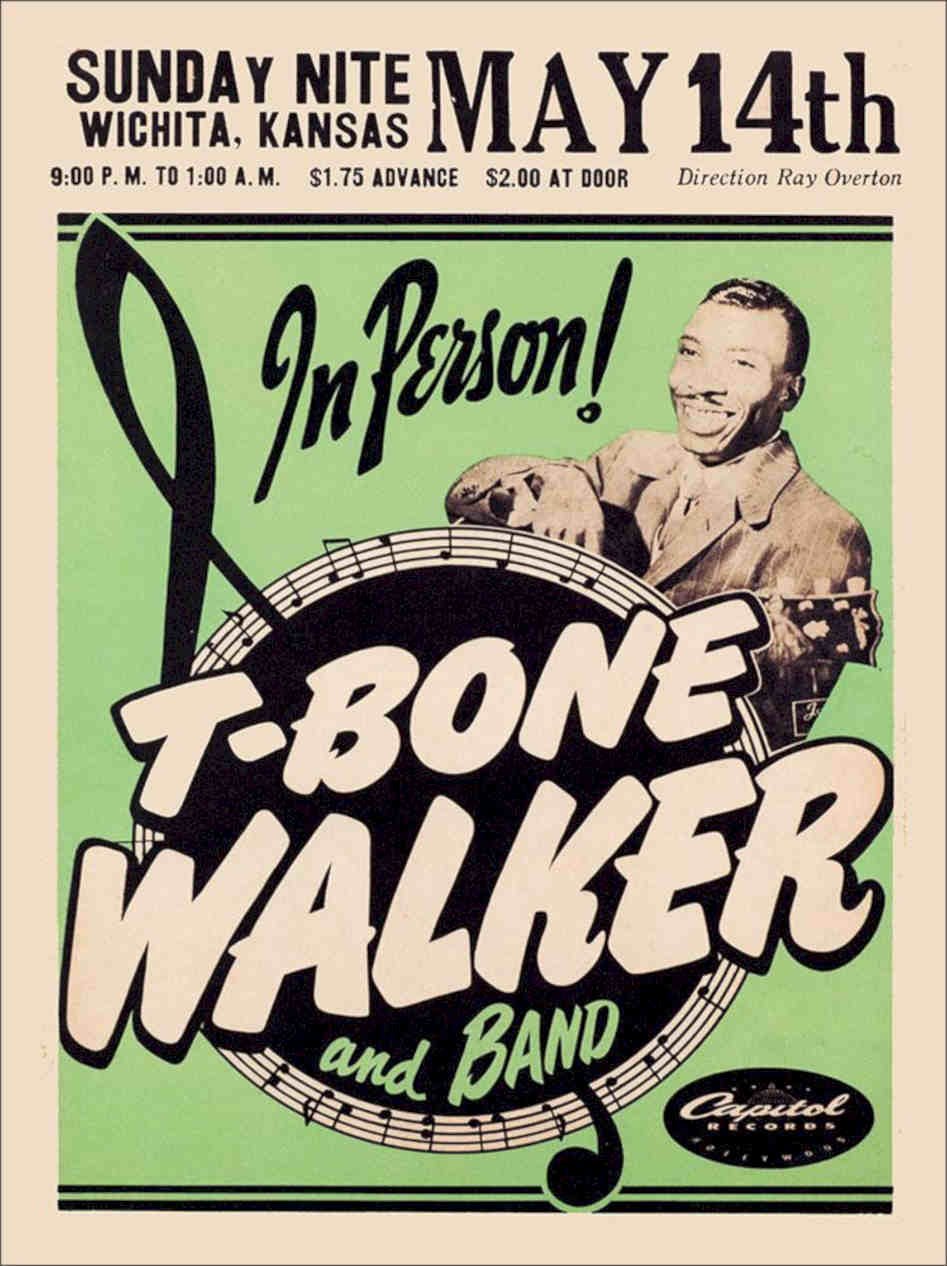 T Bone Walker Concert Poster 1950s Vintage Retro Advert Poster A4 Photo Print