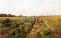 T C Steele in the berry field 1890 Art A4 Photo Print