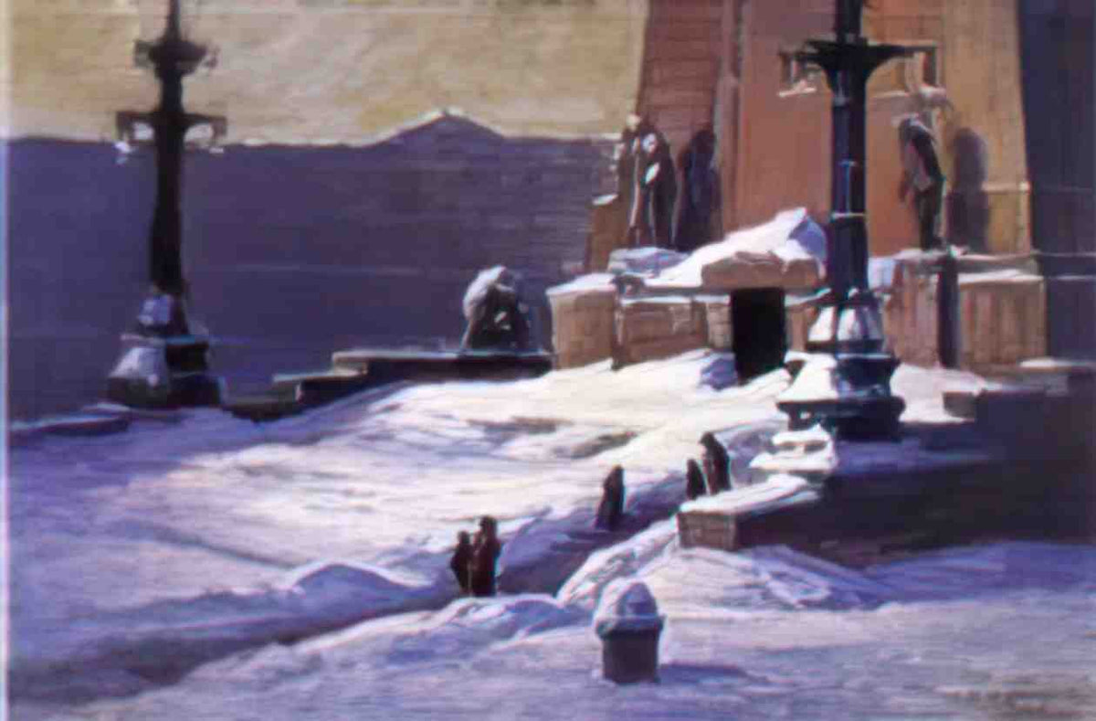 T C Steele monument in the snow 1918 Art A4 Photo Print
