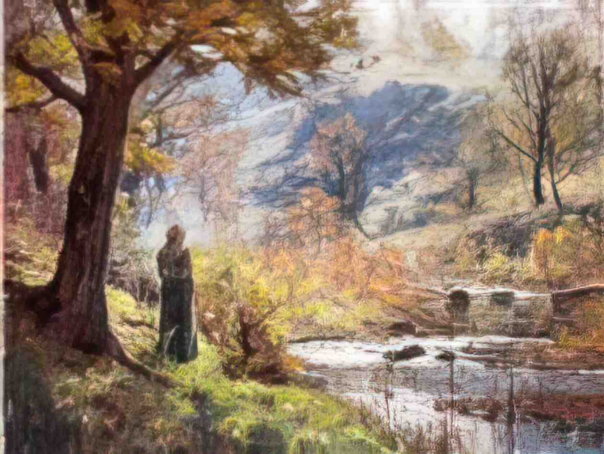 T C Steele morning by the stream 1893 Art A4 Photo Print