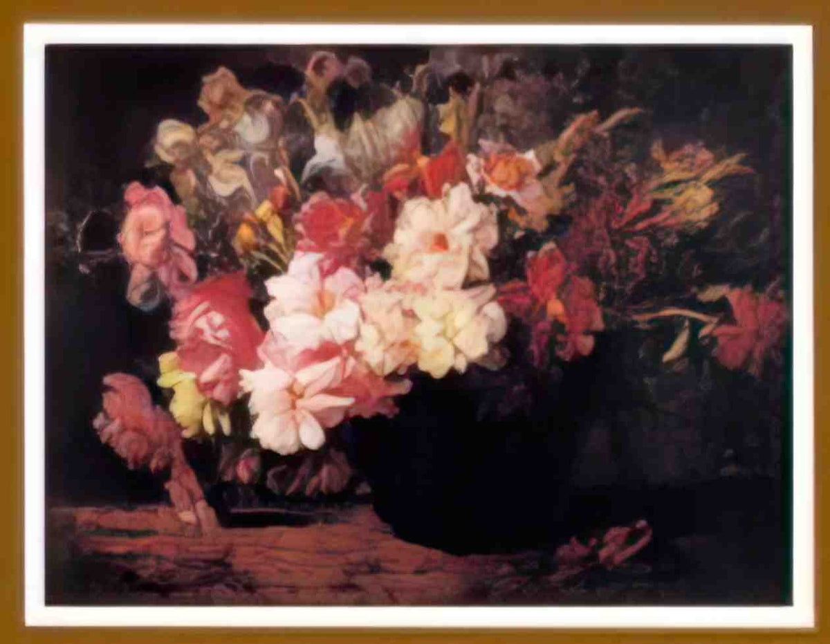 T C Steele peonies and irises Art A4 Photo Print