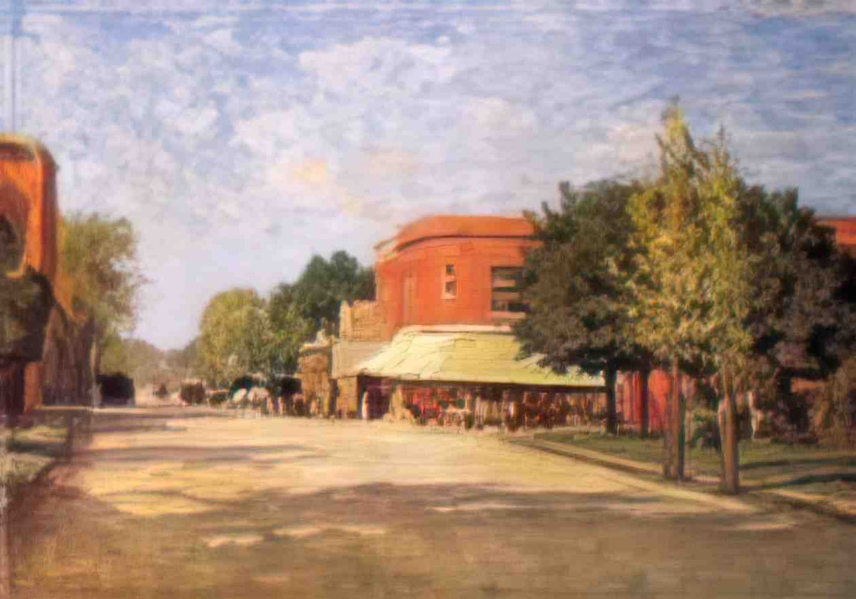 T C Steele street scene 1896 Art A4 Photo Print