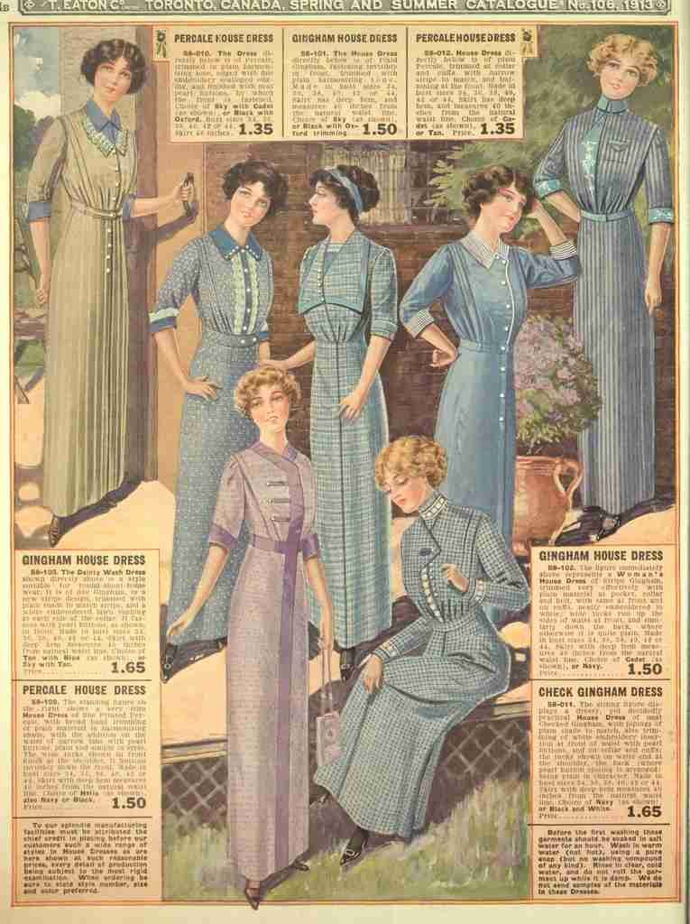 T Eaton Fall & Winter Catalogue 1913 Percale Housecoat A4 Photo Print