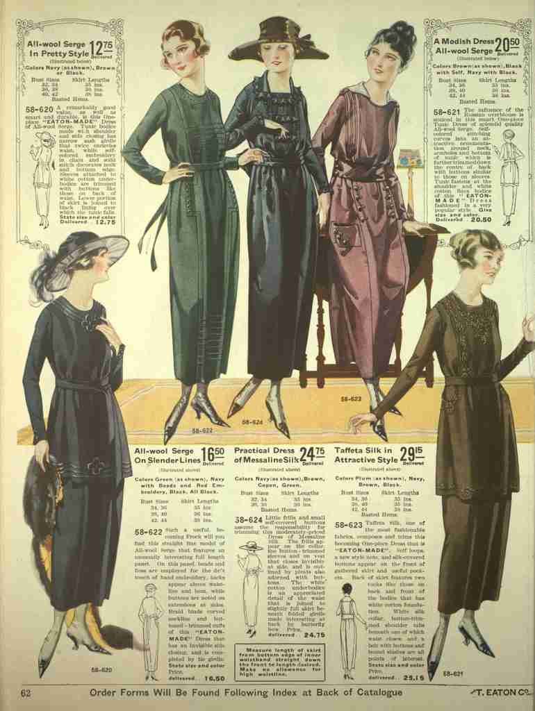 T Eaton Fall & Winter Catalogue 1920 21 All Wool Serge A4 Photo Print