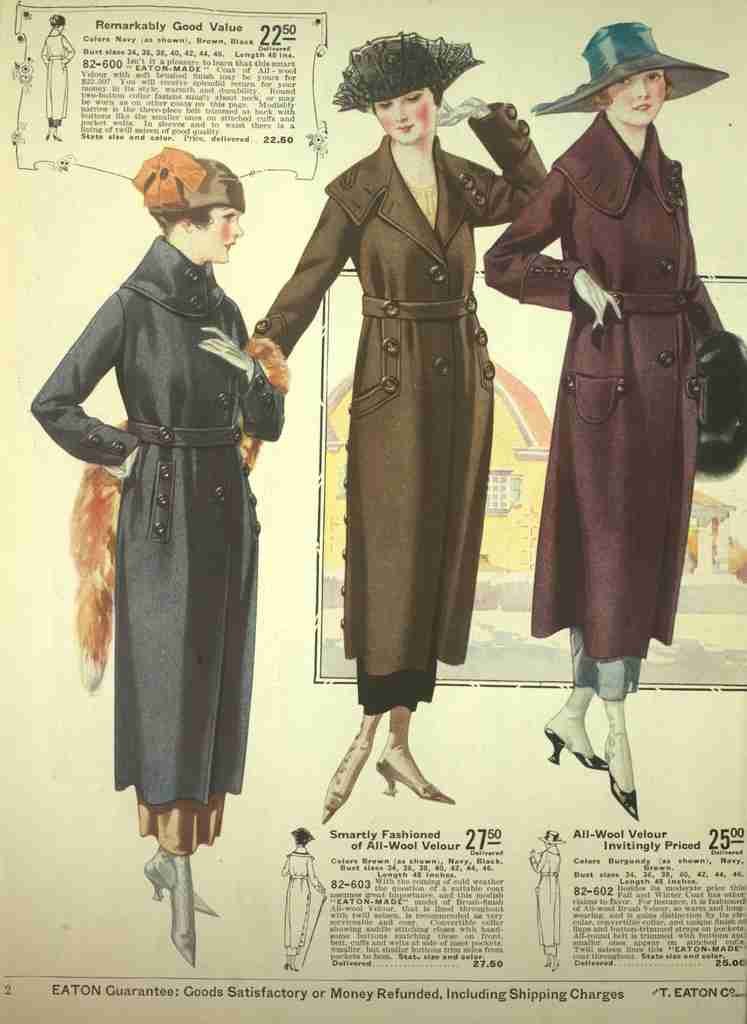 T Eaton Fall & Winter Catalogue 1920 21 Good Value Coats A4 Photo Print