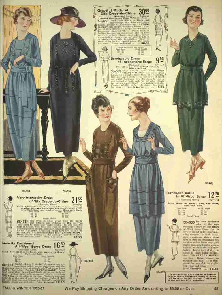 T Eaton Fall & Winter Catalogue 1920 21 Graceful Model A4 Photo Print