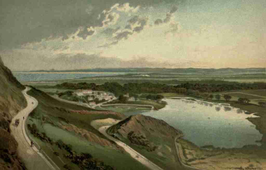 T Nelson & Sons Souvenir of Scotland 1897 Duddingstone from Queens Drive A4 Photo Print