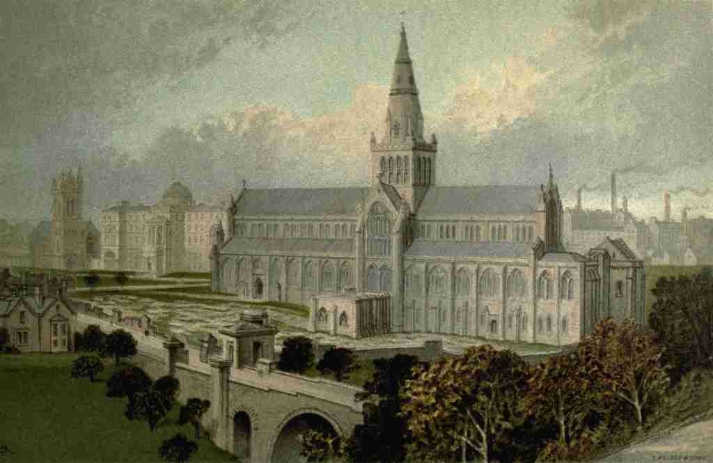 T Nelson & Sons Souvenir of Scotland 1897 Glasgow Cathedral A4 Photo Print