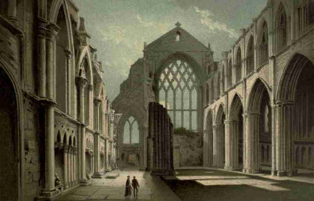T Nelson & Sons Souvenir of Scotland 1897 Holyrood Chapel Edinburgh A4 Photo Print