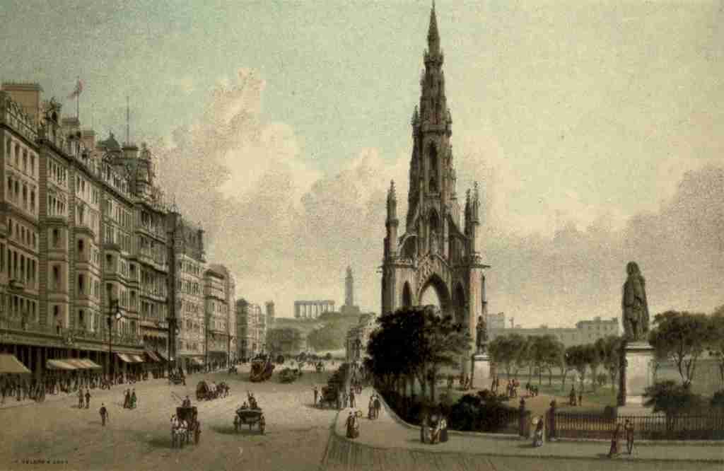 T Nelson & Sons Souvenir of Scotland 1897 Princes St looking east A4 Photo Print