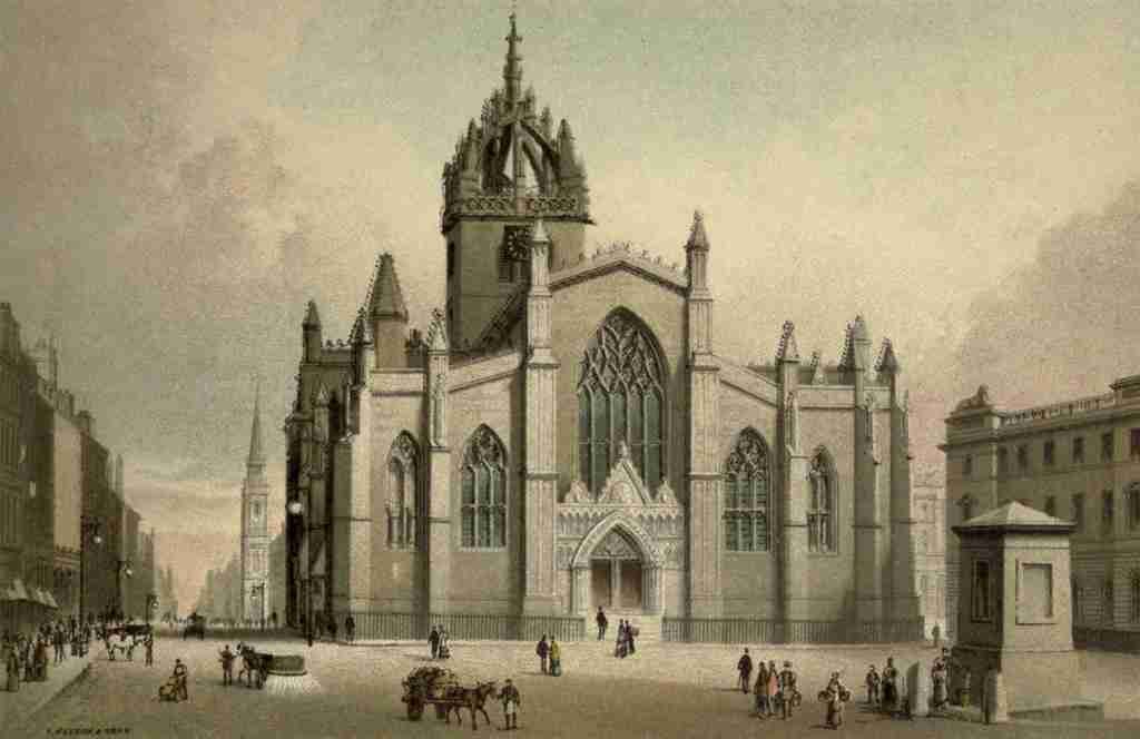 T Nelson & Sons Souvenir of Scotland 1897 St Giles Cathedral Edinburgh A4 Photo Print