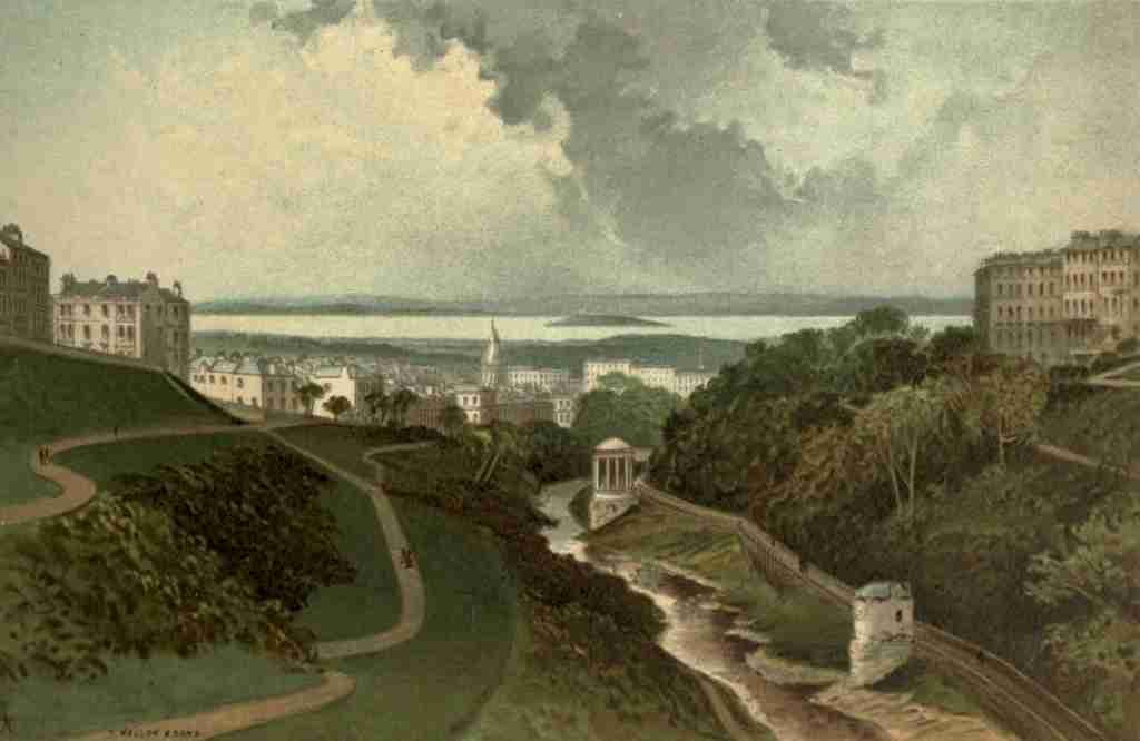T Nelson & Sons Souvenir of Scotland 1897 View from Dean Bridge Edinburgh A4 Photo Print