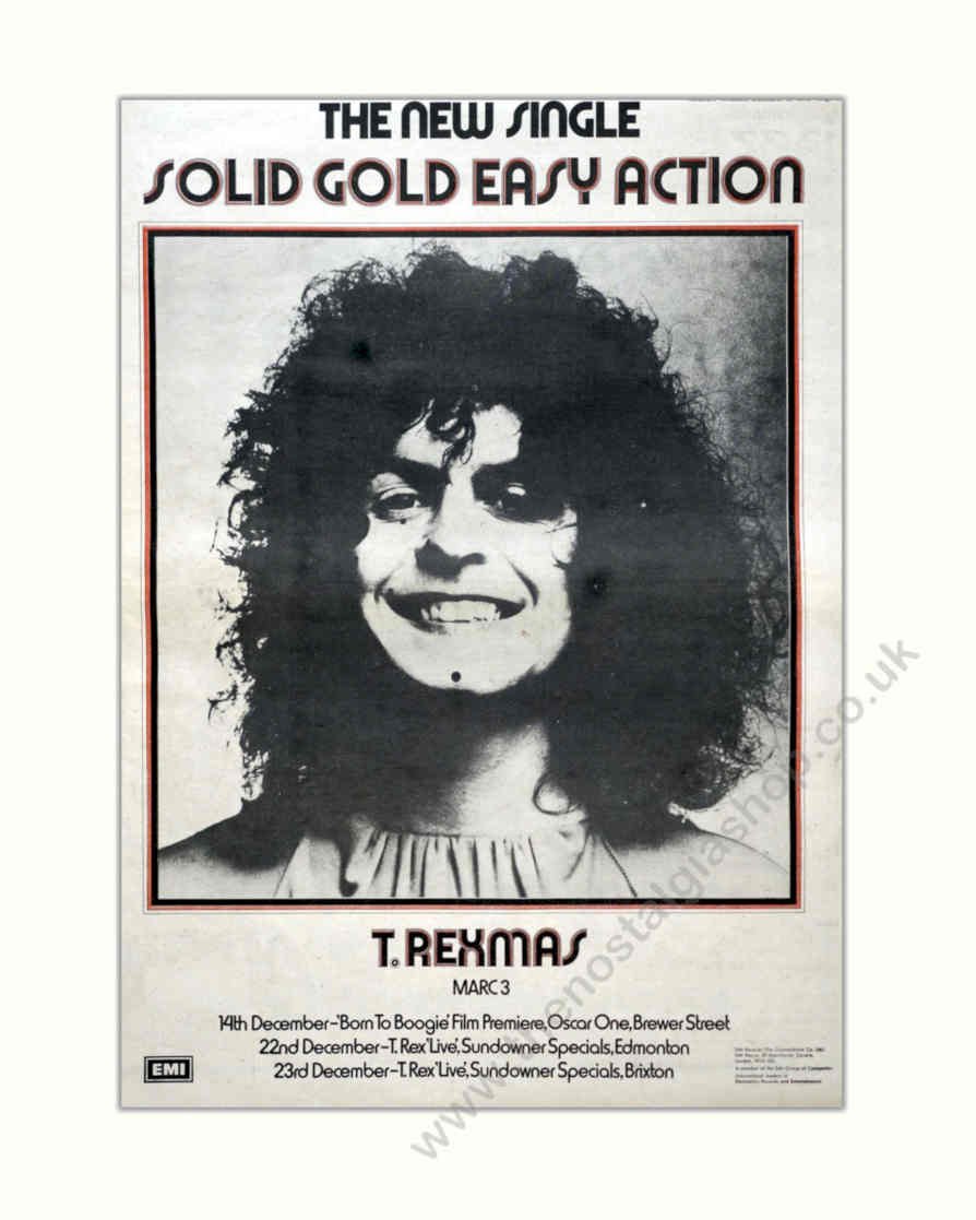 T Rexmas Gold Vintage Retro Advert Poster A4 Photo Print