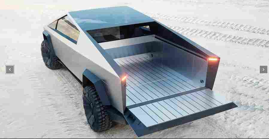 TESLA MOTORS Cybertruck 6698 4 Car A4 Photo Print