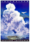 TRAR1051, Lufthansa, Air Tr Advert A4 Photo Print