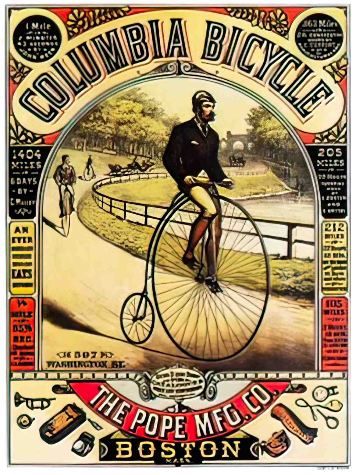 TRBC1013, Columbia Bicycle  Advert A4 Photo Print