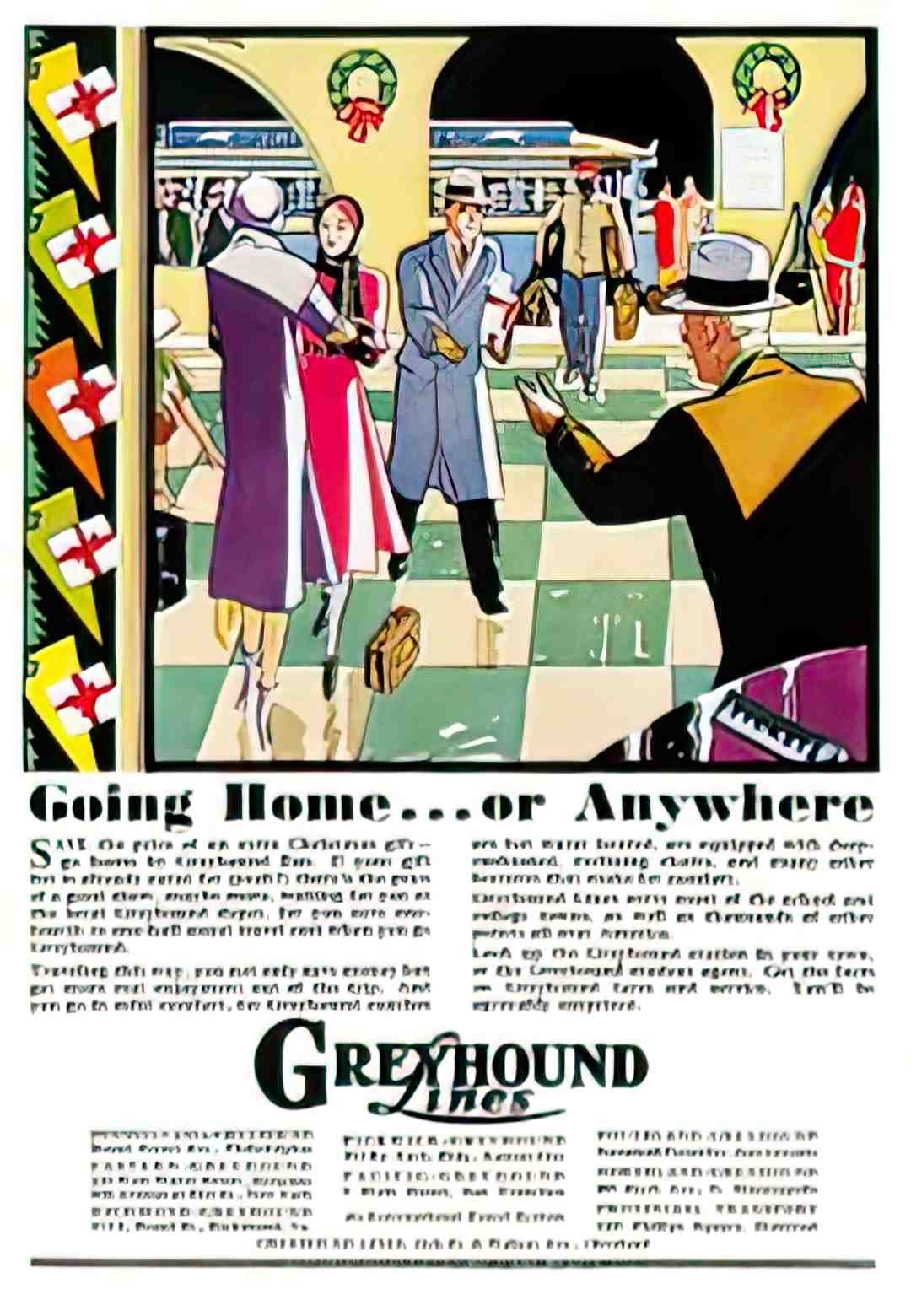 TRBS1001, Greyhound Lines  Advert A4 Photo Print