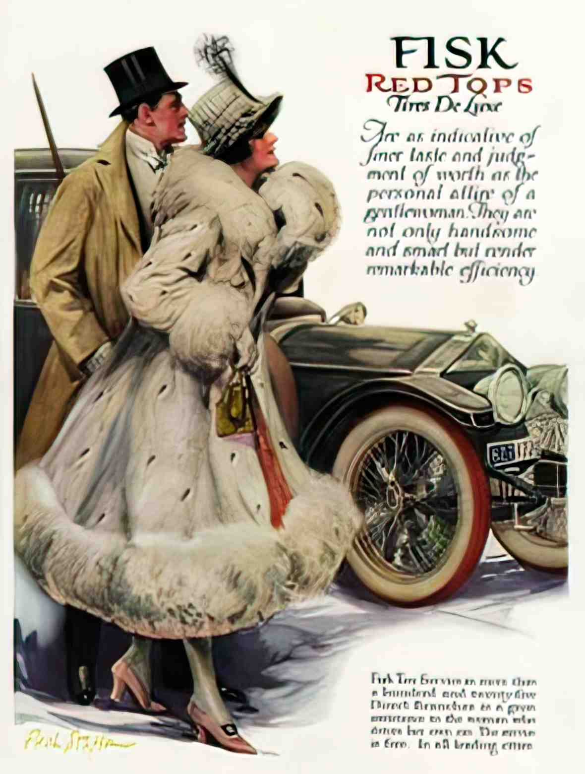 TRCR1063, Fisk Red Top Tire Advert A4 Photo Print